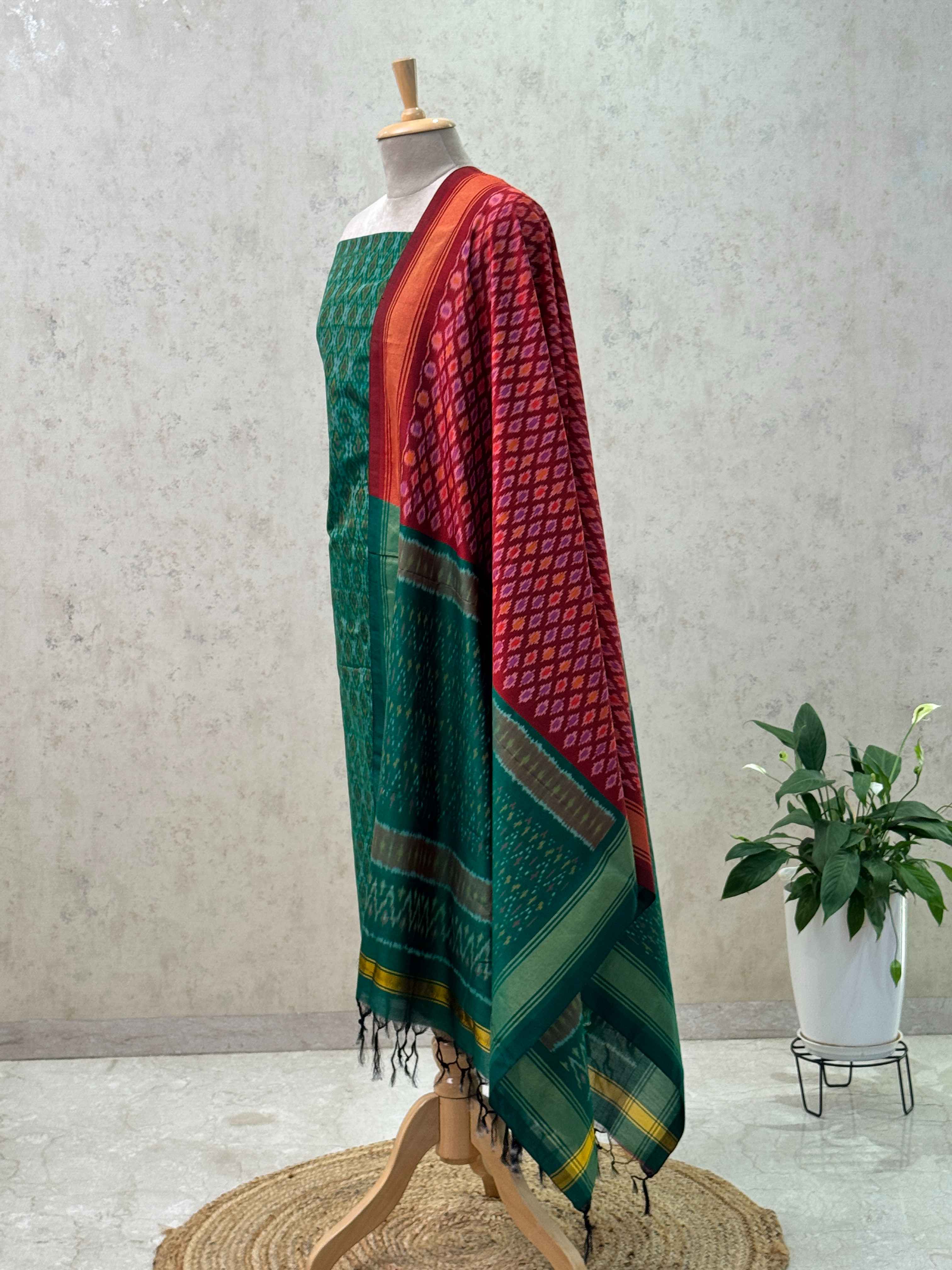 SICO ikkat pochampally dress material 2pc set