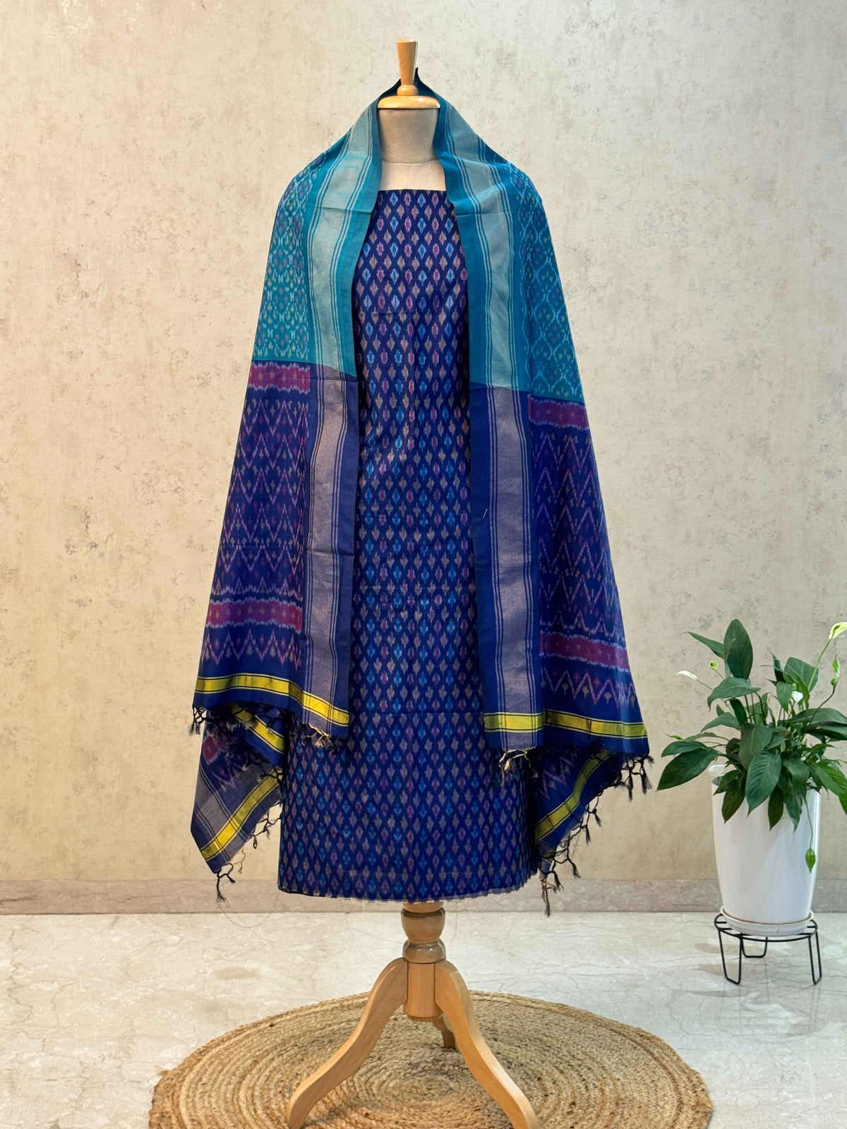 ikkat silk dress materials online Pochampally Ikkat Silk Mix Unstitched Ethnic Dress Materials -CKSMDM00054