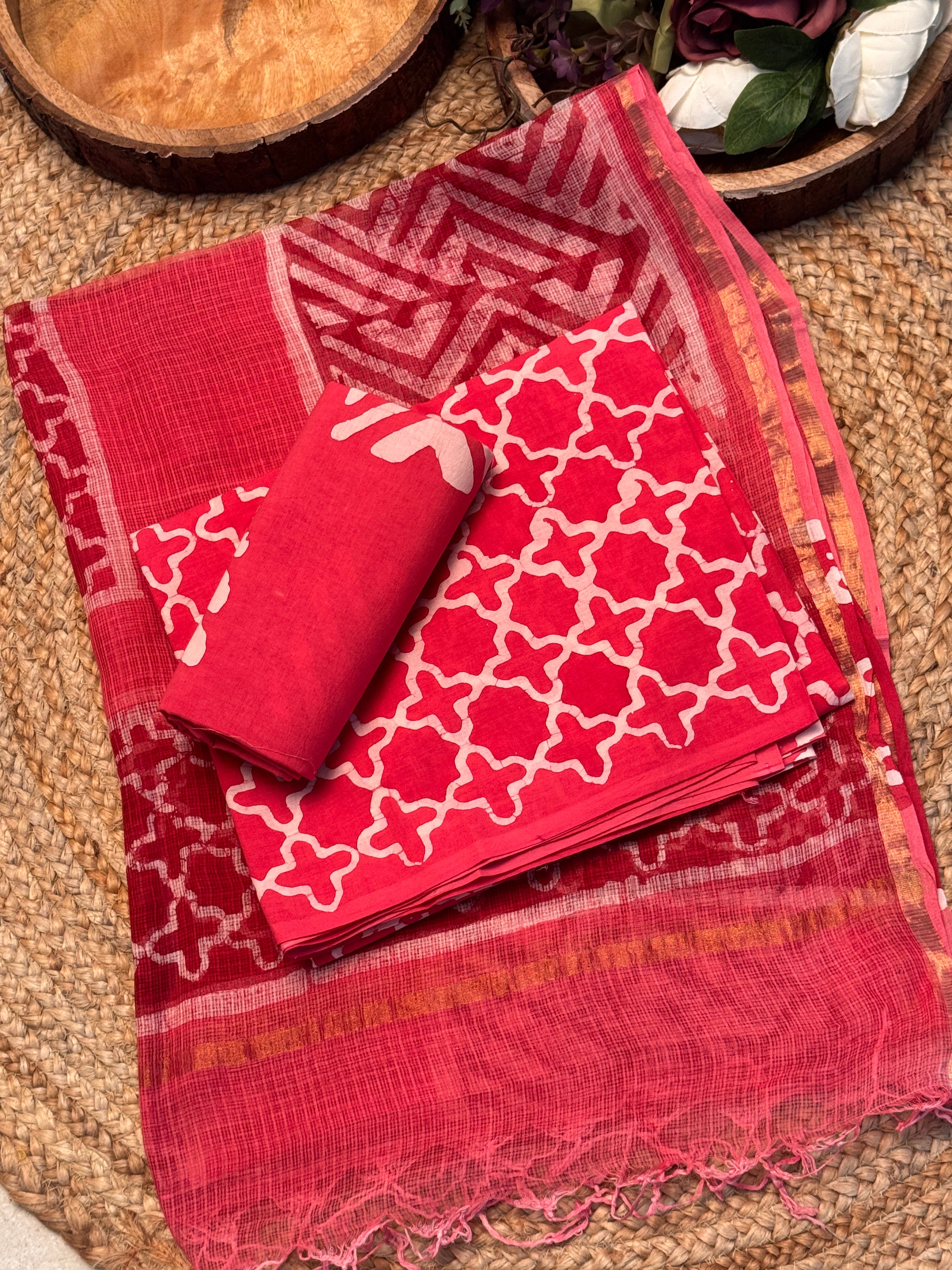 Elegant Cotton Suit with Kota Doria Dupatta