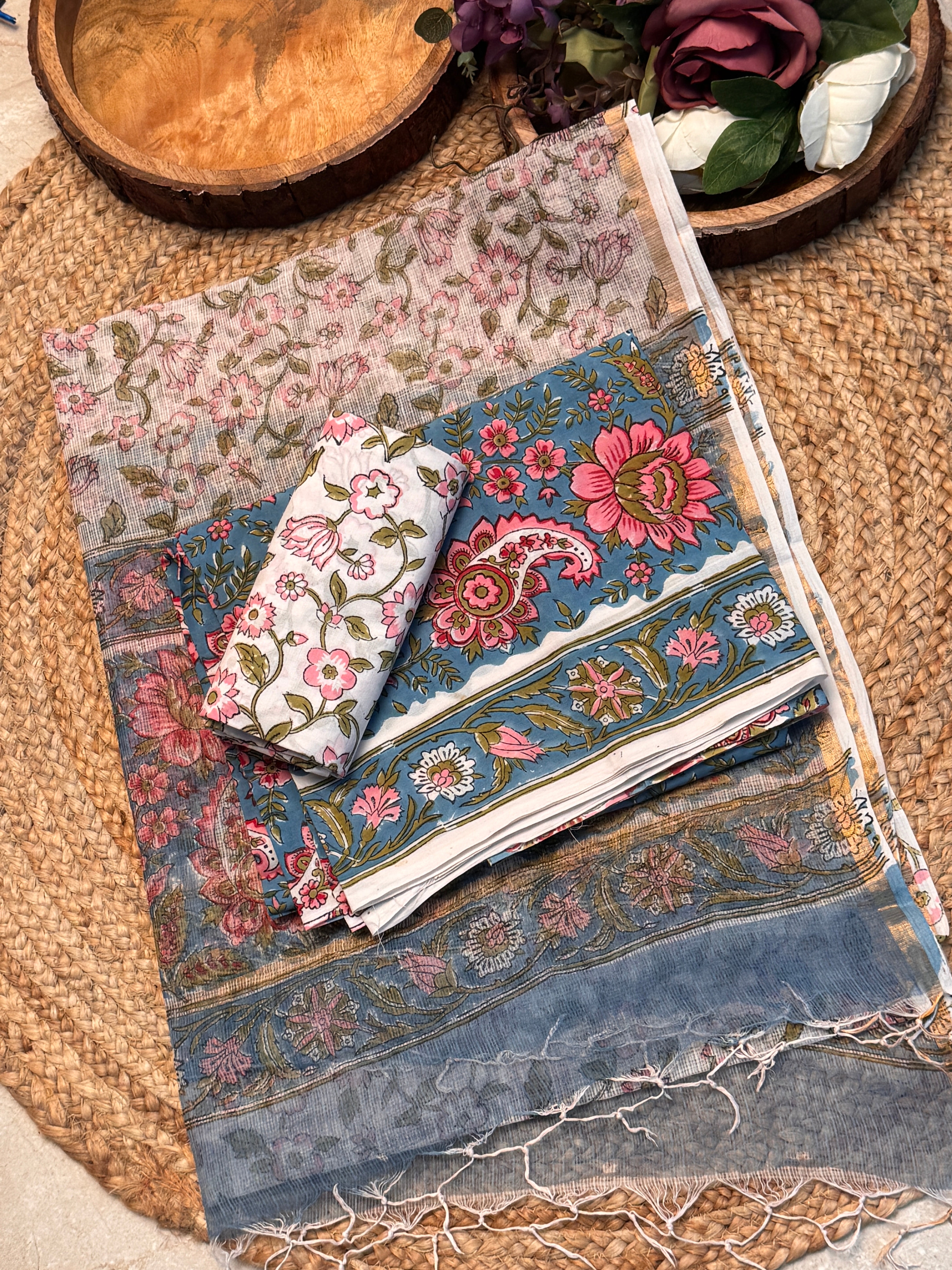 Elegant Cotton Suit with Kota Doria Dupatta