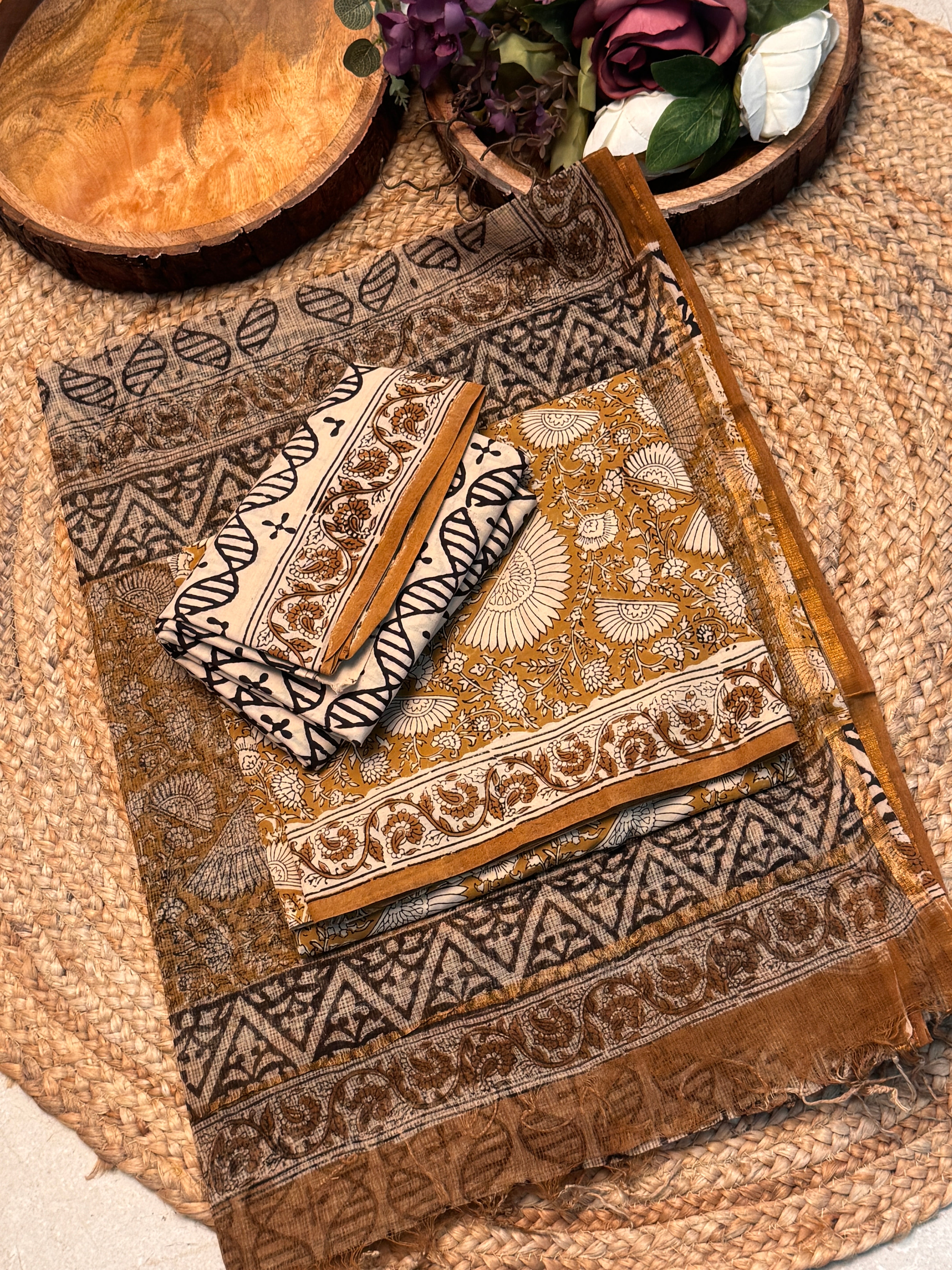 Elegant Cotton Suit with Kota Doria Dupatta