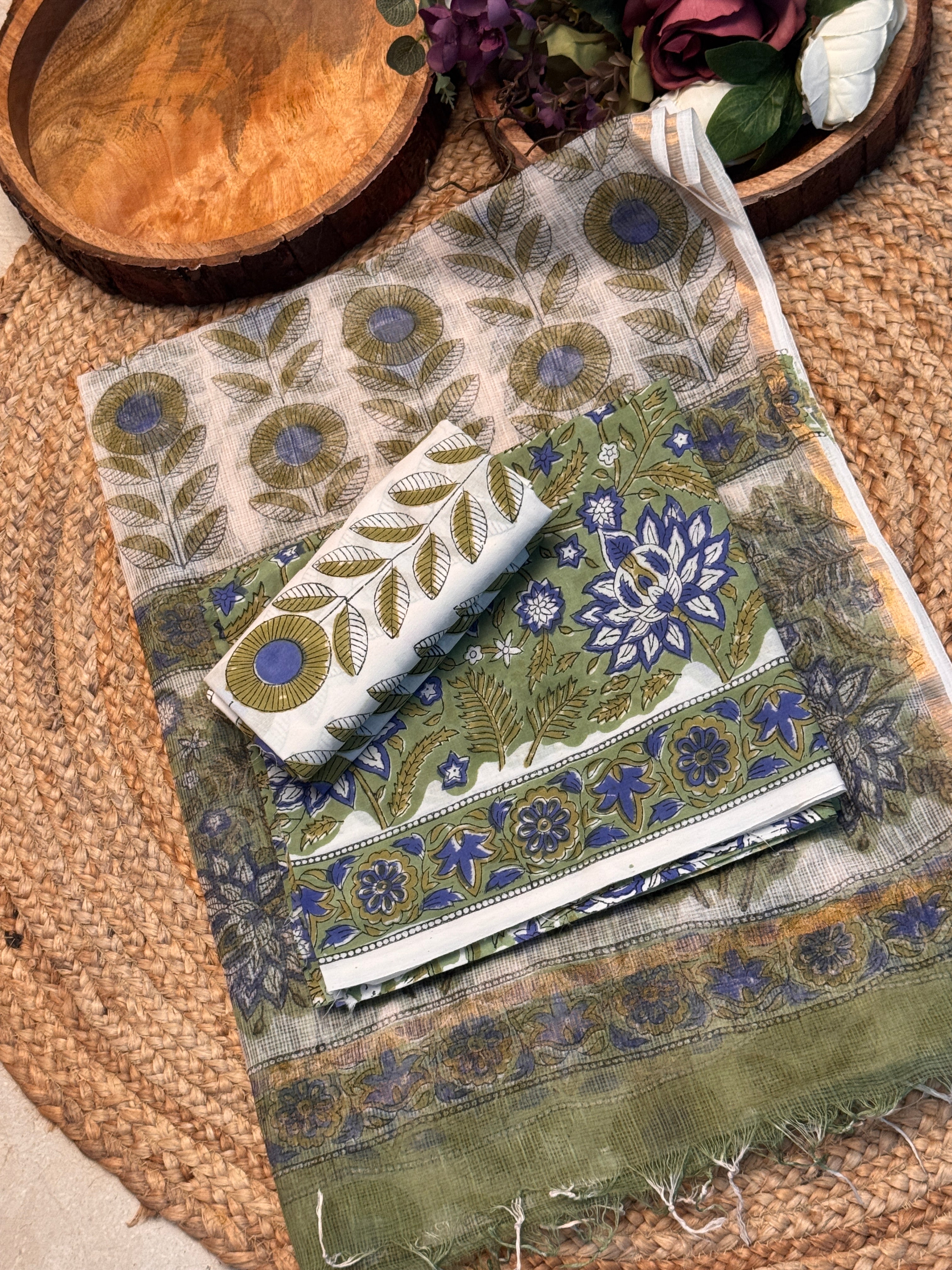 Elegant Cotton Suit with Kota Doria Dupatta