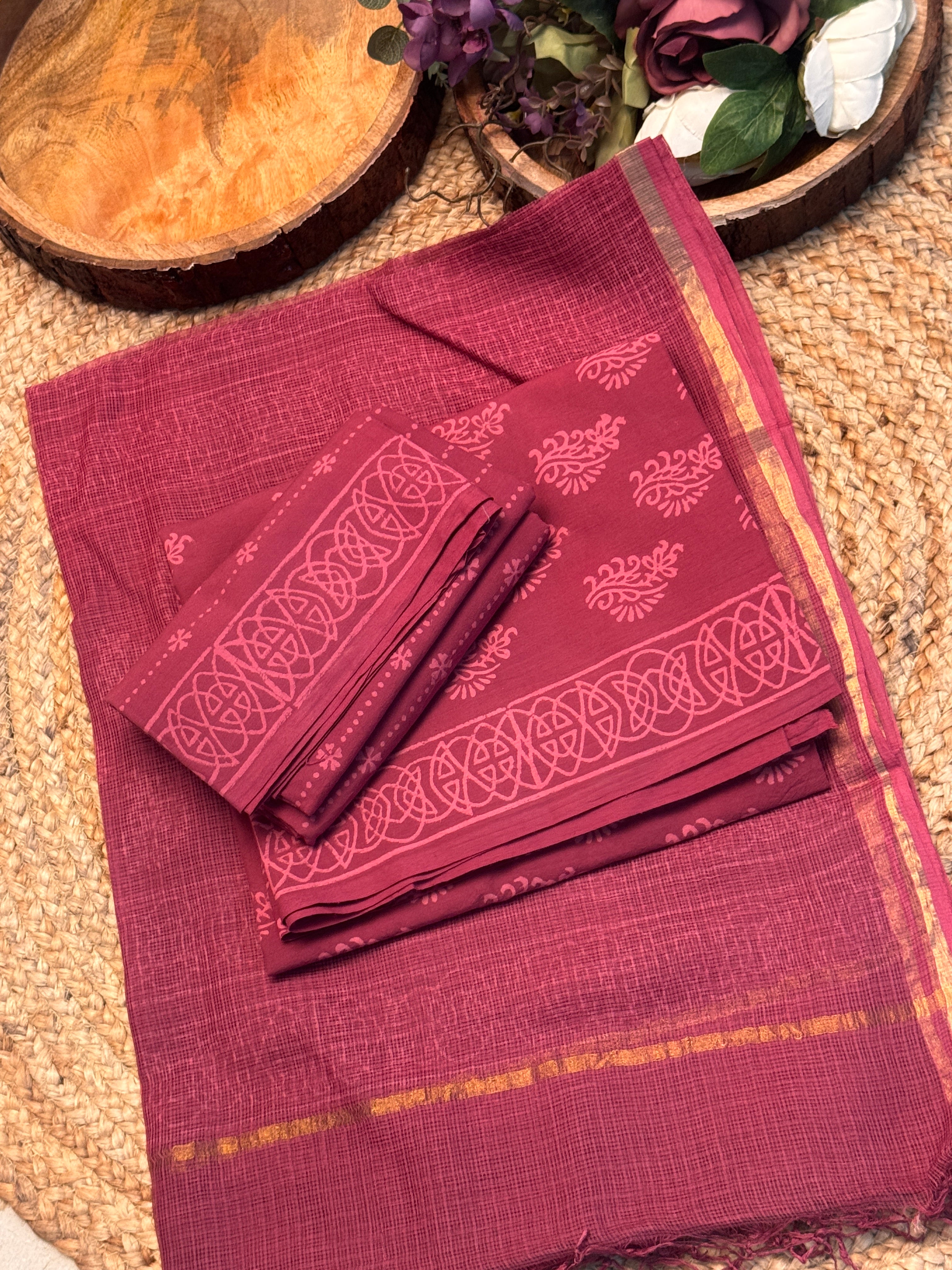 Elegant Cotton Suit with Kota Doria Dupatta