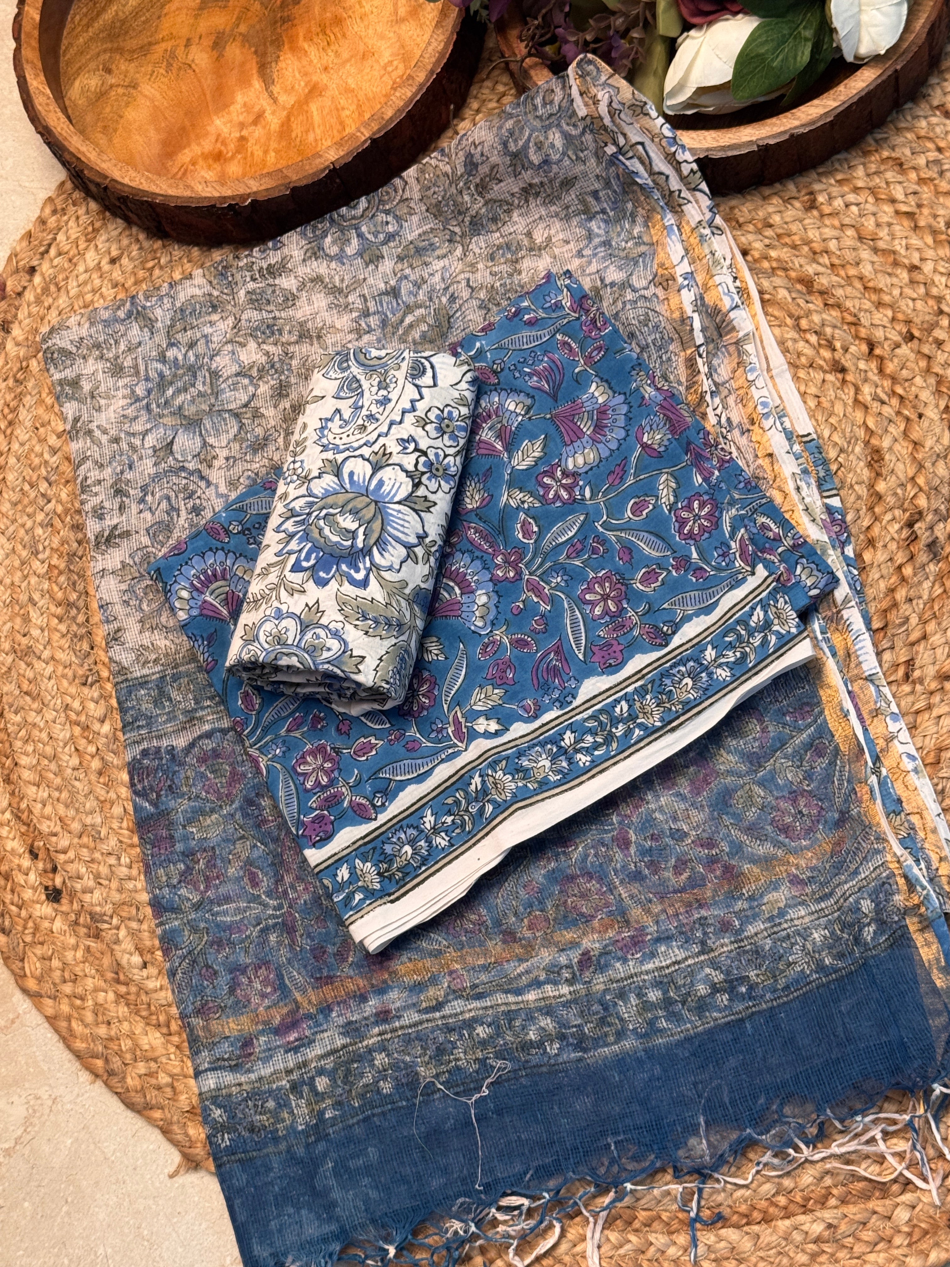 Elegant Cotton Suit with Kota Doria Dupatta