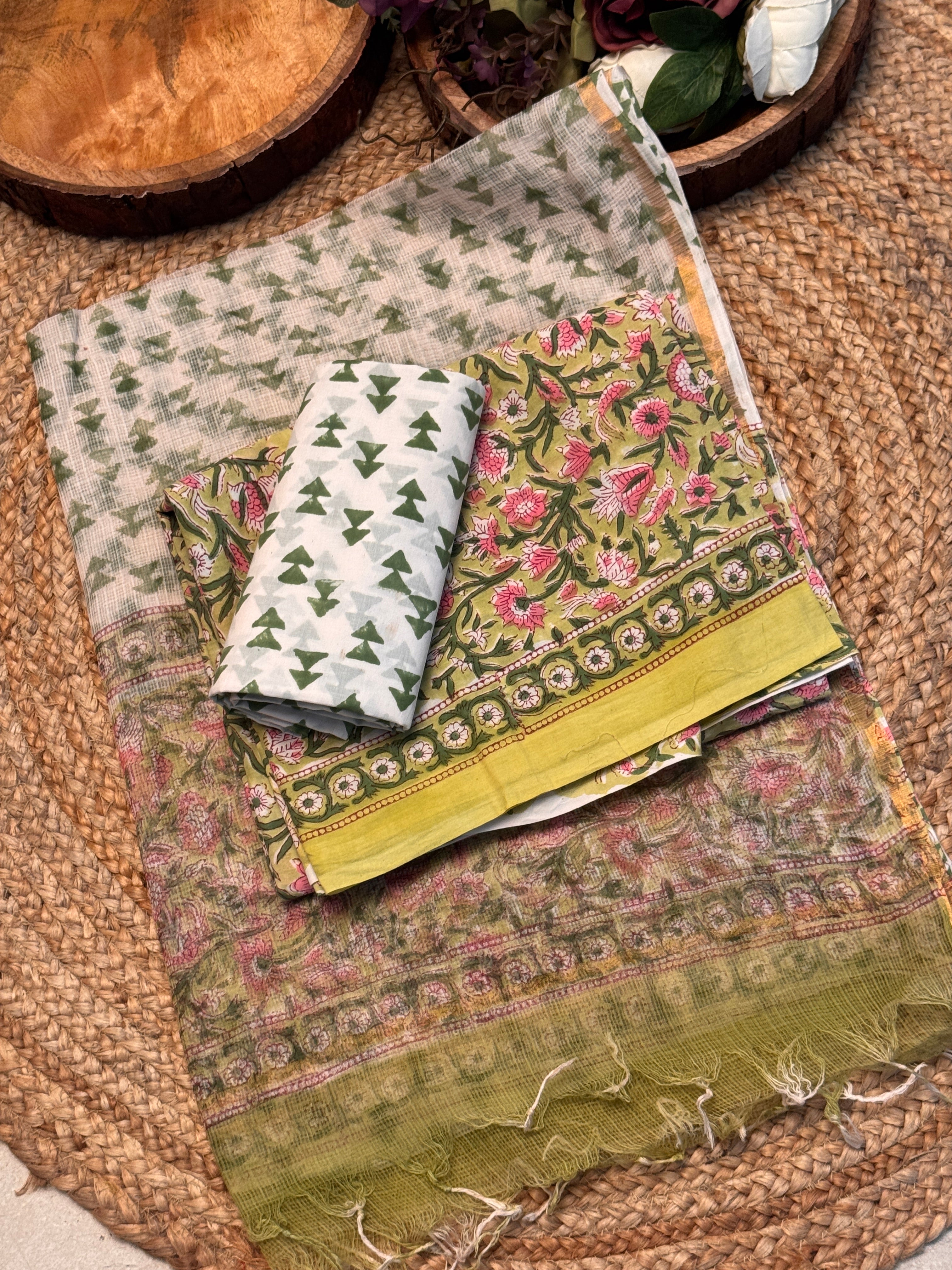 Elegant Cotton Suit with Kota Doria Dupatta