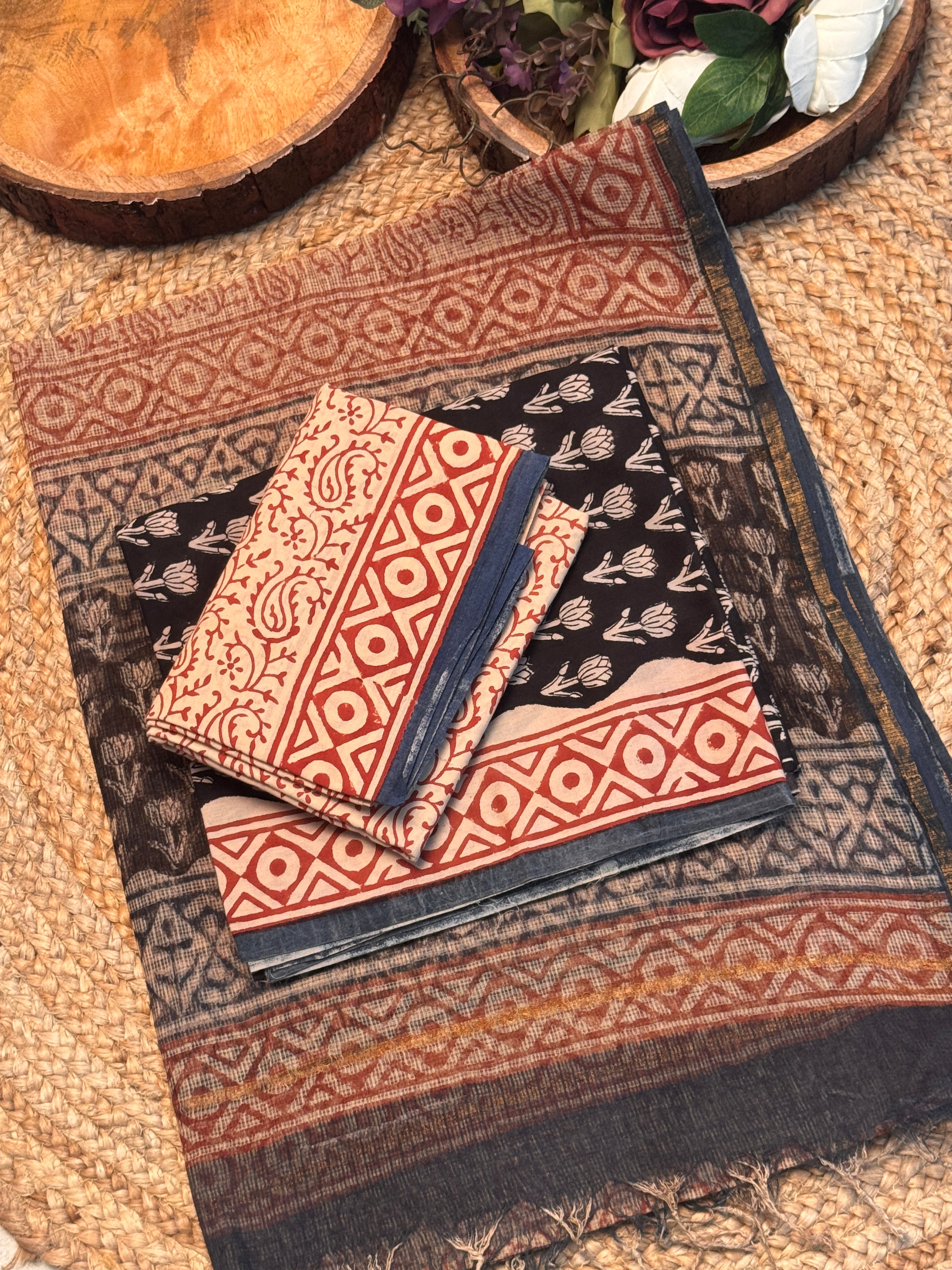 Elegant Cotton Suit with Kota Doria Dupatta