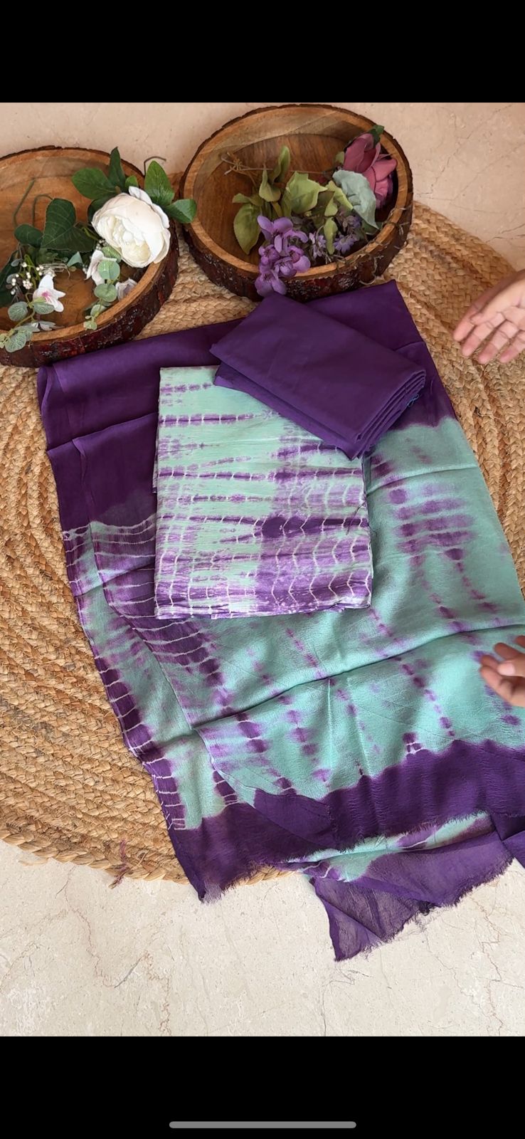 PURE cotton suit with chiffon dupatta suit