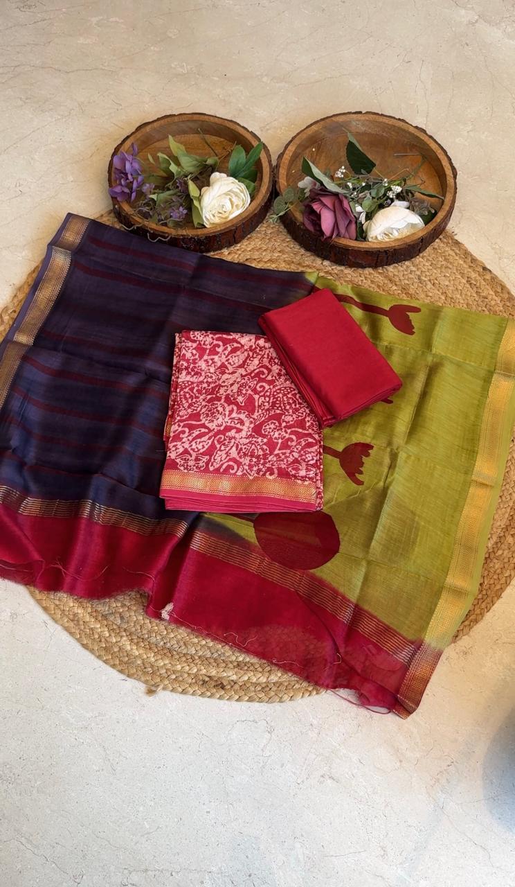 PURE maheshwari silk suit -3pc