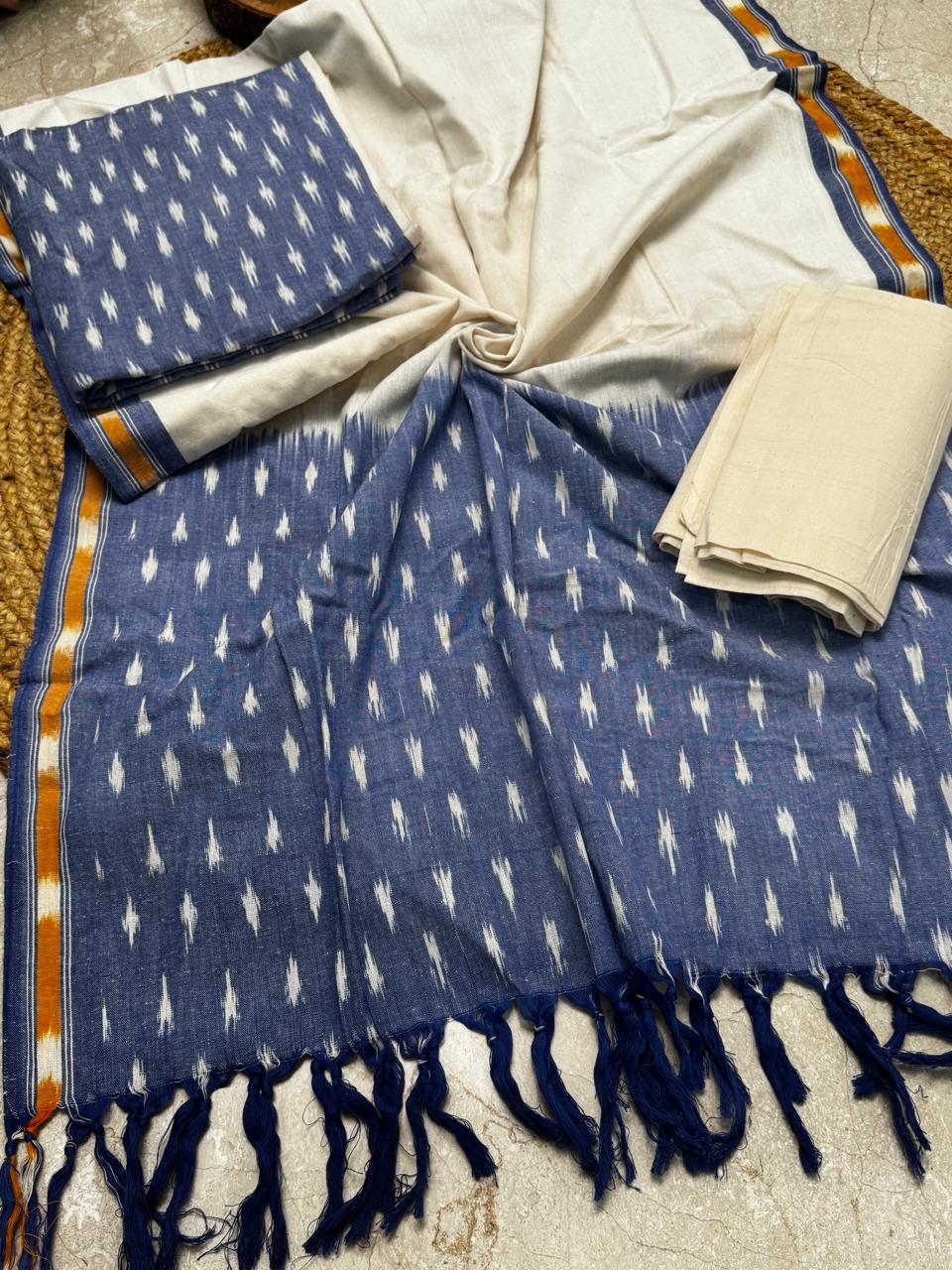 Pure Cotton Handloom Ikkat Suit Set – 3PC