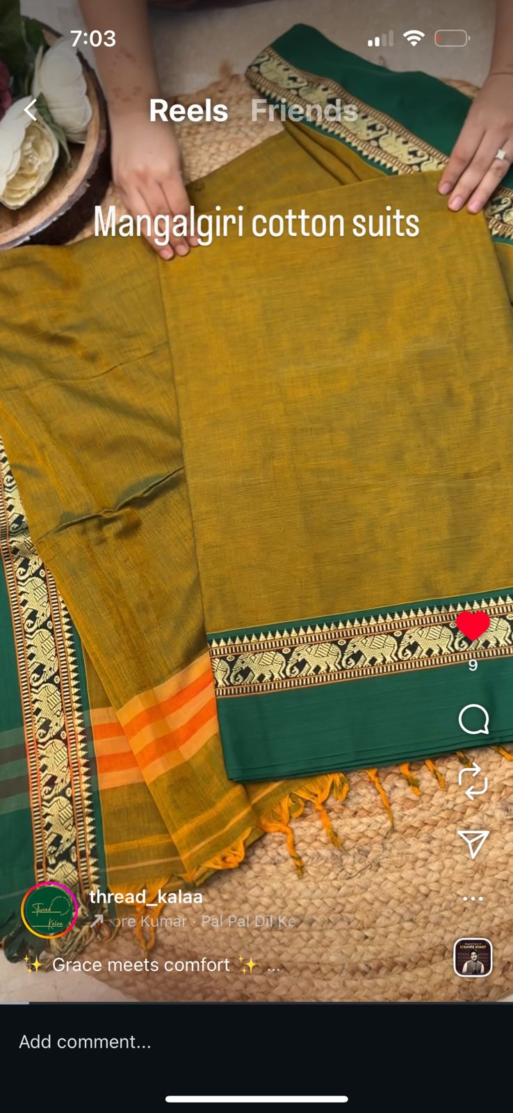Authentic Mangalgiri Cotton Dress Material