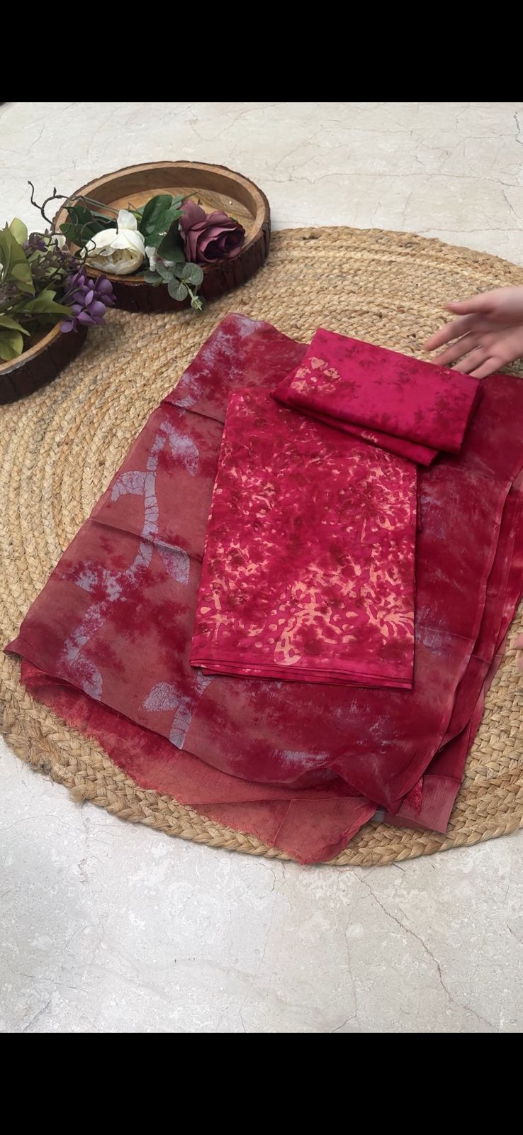 PURE cotton suit with chiffon dupatta suit