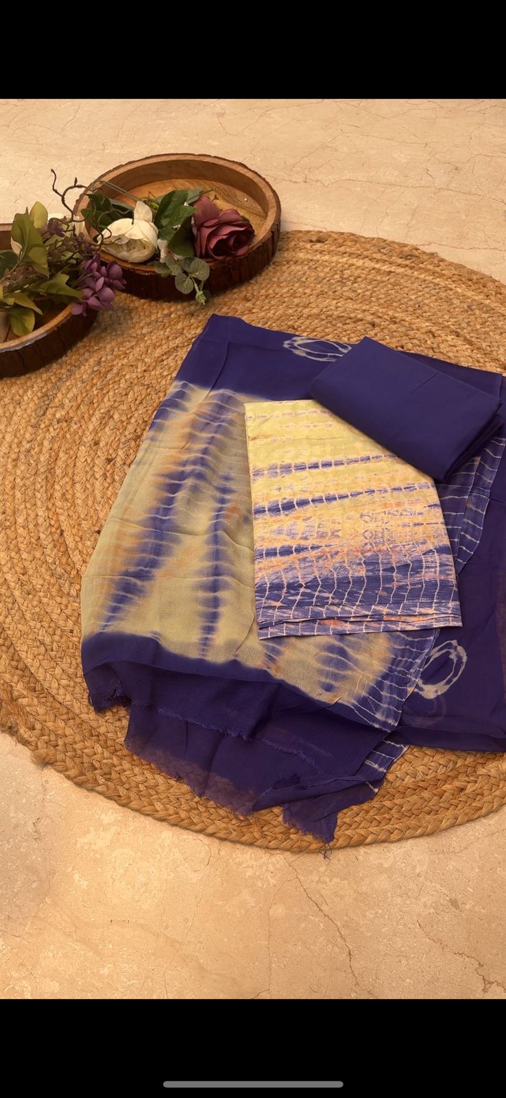 PURE cotton suit with chiffon dupatta suit