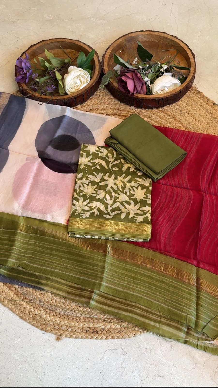 PURE maheshwari silk suit -3pc